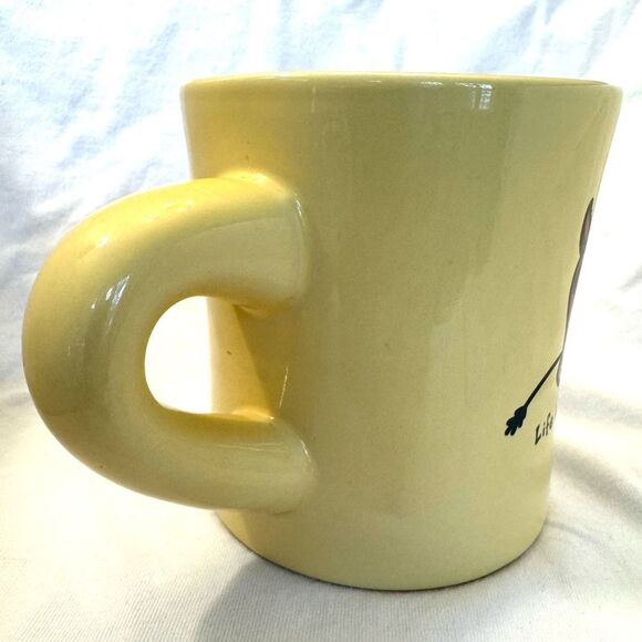 Life Is Good Yellow Mug with Cool Horse Graphic - Picture 4 of 4